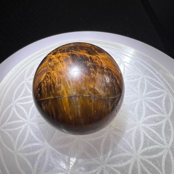Tiger Eye Crystal Mini Sphere (#3) - Picture 6 of 11